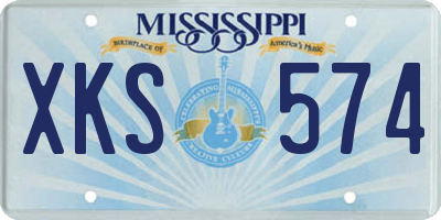 MS license plate XKS574