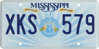MS license plate XKS579
