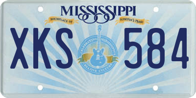 MS license plate XKS584
