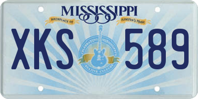 MS license plate XKS589