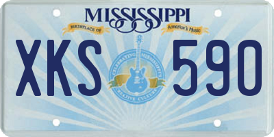 MS license plate XKS590