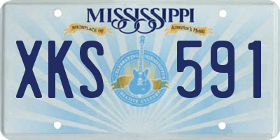 MS license plate XKS591