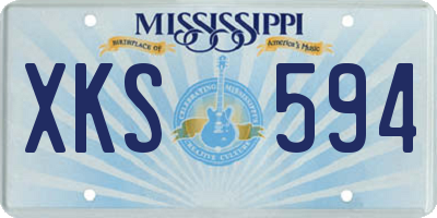 MS license plate XKS594