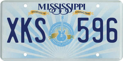 MS license plate XKS596