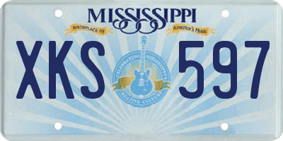 MS license plate XKS597