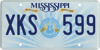 MS license plate XKS599