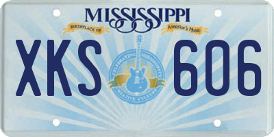 MS license plate XKS606