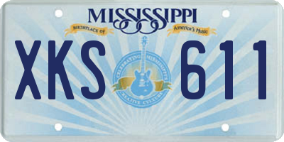 MS license plate XKS611