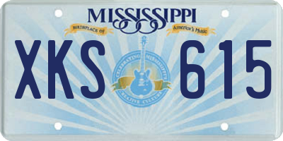 MS license plate XKS615