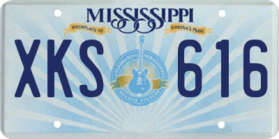 MS license plate XKS616