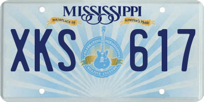 MS license plate XKS617