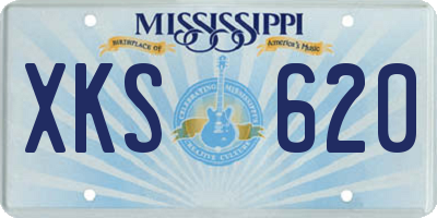 MS license plate XKS620