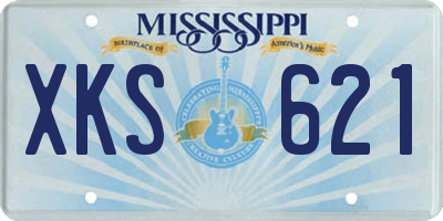MS license plate XKS621