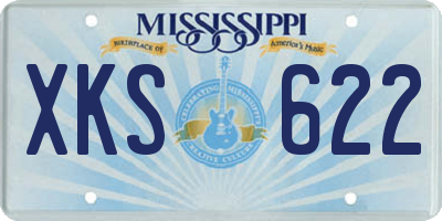 MS license plate XKS622