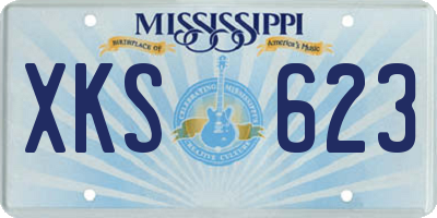 MS license plate XKS623