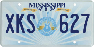 MS license plate XKS627