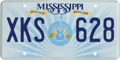 MS license plate XKS628
