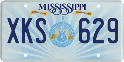 MS license plate XKS629