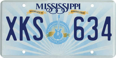 MS license plate XKS634