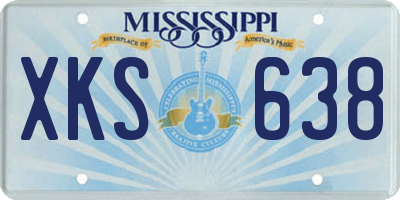 MS license plate XKS638