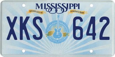 MS license plate XKS642