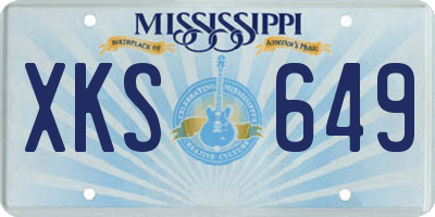MS license plate XKS649