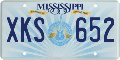 MS license plate XKS652