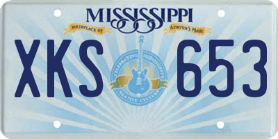 MS license plate XKS653