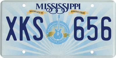 MS license plate XKS656