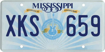 MS license plate XKS659