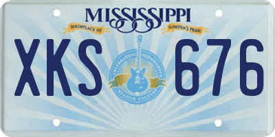 MS license plate XKS676