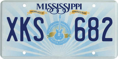 MS license plate XKS682