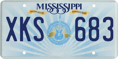 MS license plate XKS683