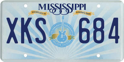 MS license plate XKS684