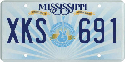 MS license plate XKS691