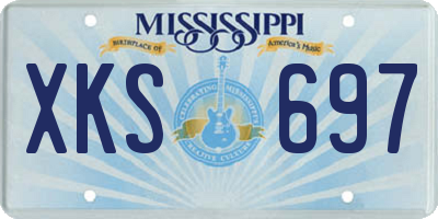 MS license plate XKS697