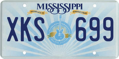 MS license plate XKS699