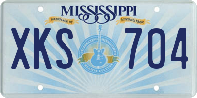 MS license plate XKS704