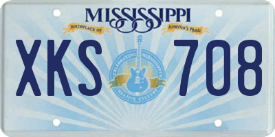 MS license plate XKS708