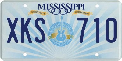 MS license plate XKS710