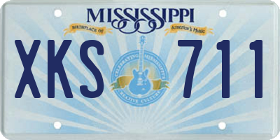 MS license plate XKS711