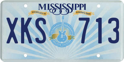 MS license plate XKS713