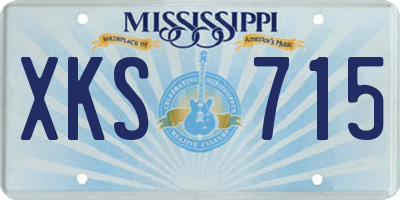 MS license plate XKS715