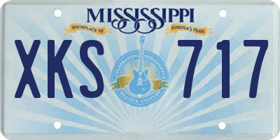 MS license plate XKS717
