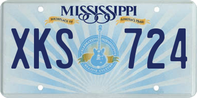 MS license plate XKS724