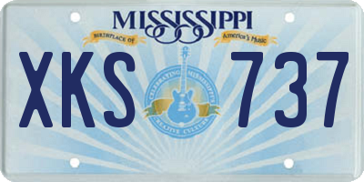 MS license plate XKS737