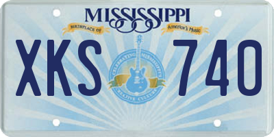 MS license plate XKS740