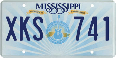MS license plate XKS741
