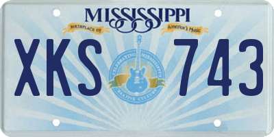 MS license plate XKS743