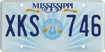 MS license plate XKS746
